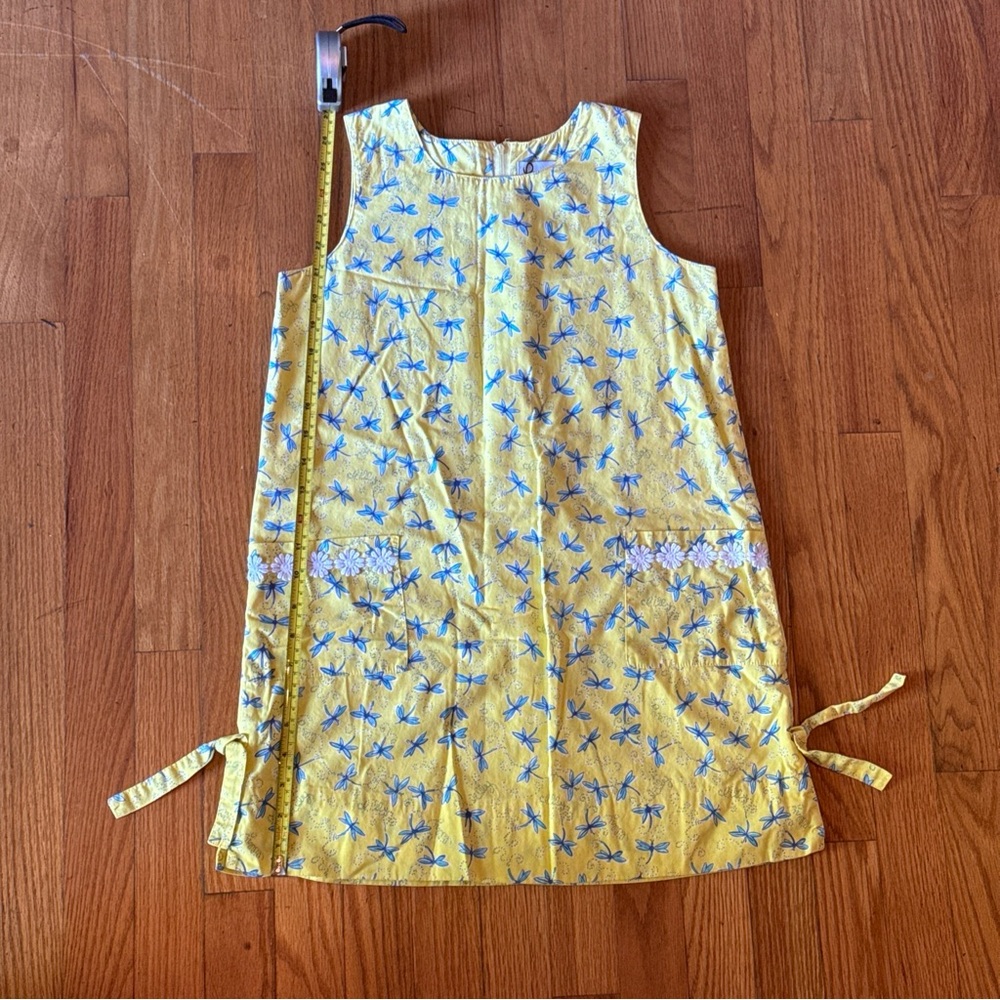 12 Lilly Pulitzer Girl Dragonfly Vibrant Yellow Shift Hidden Lilly Dress Vintage